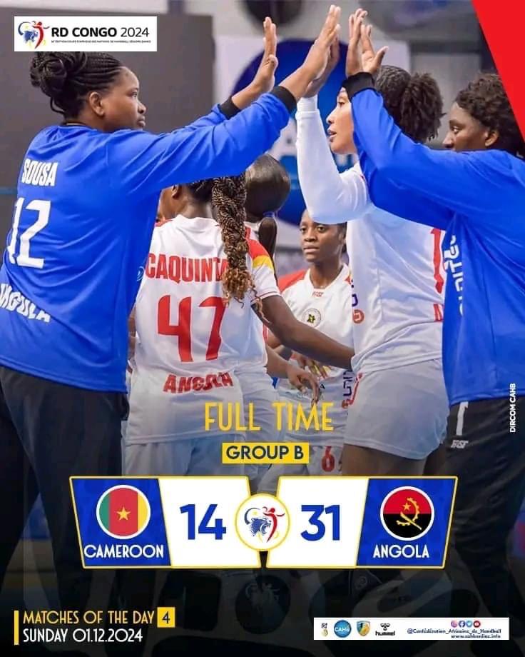  En RDC, les handballeuses du Cameroun ont connu leur toute première défaite à la CAN 