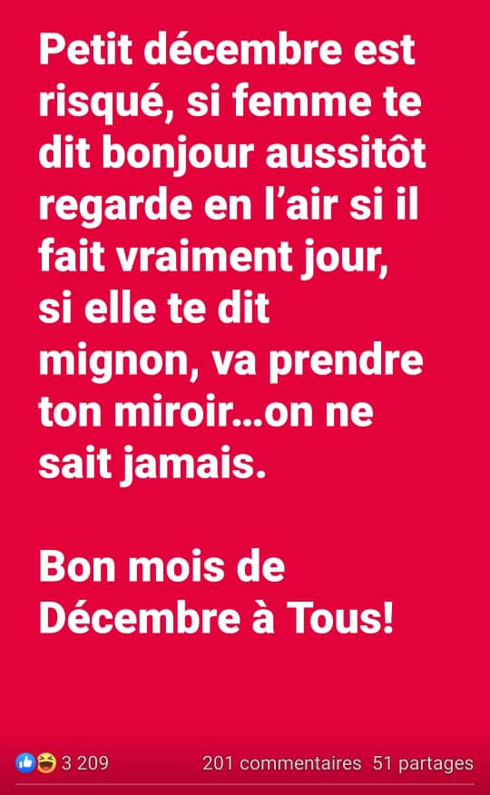 Gohou Michel tance les femmes qui font preuve de gentillesse en décembre