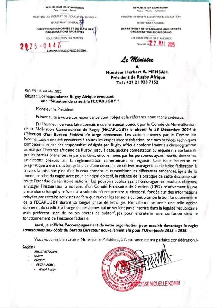 Le Cameroun se précipite vers une suspension