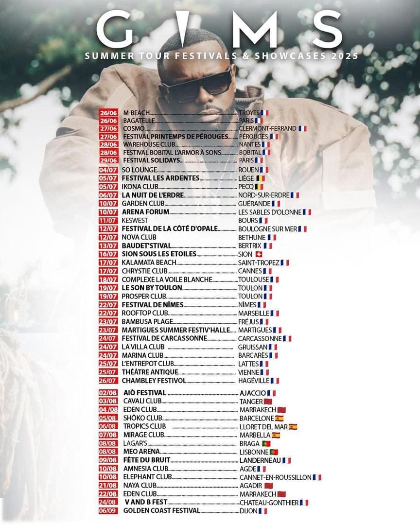 Gims, l’artiste congolais dont la voix fusionne puissance et velours, prépare une tournée européenne 2025 qui défie les limites du possible