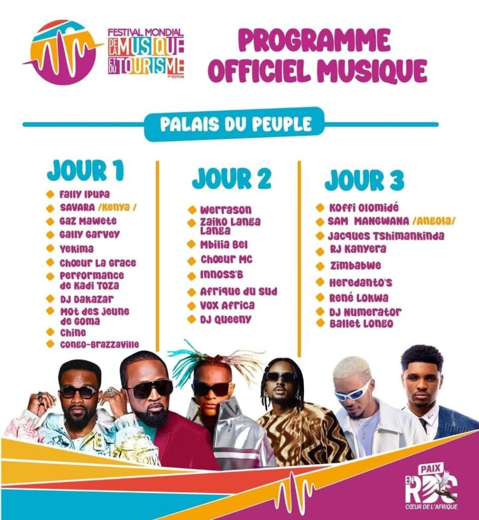 Kinshasa accueille le premier Festival mondial de la musique et du tourisme