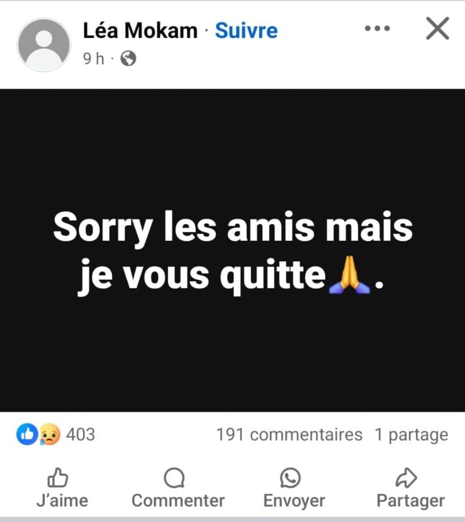 Depuis ce dimanche 27 juillet, l’actrice et reine de beauté camerounaise Léa Mokam suscite une vague d’inquiétude sur les réseaux sociaux 