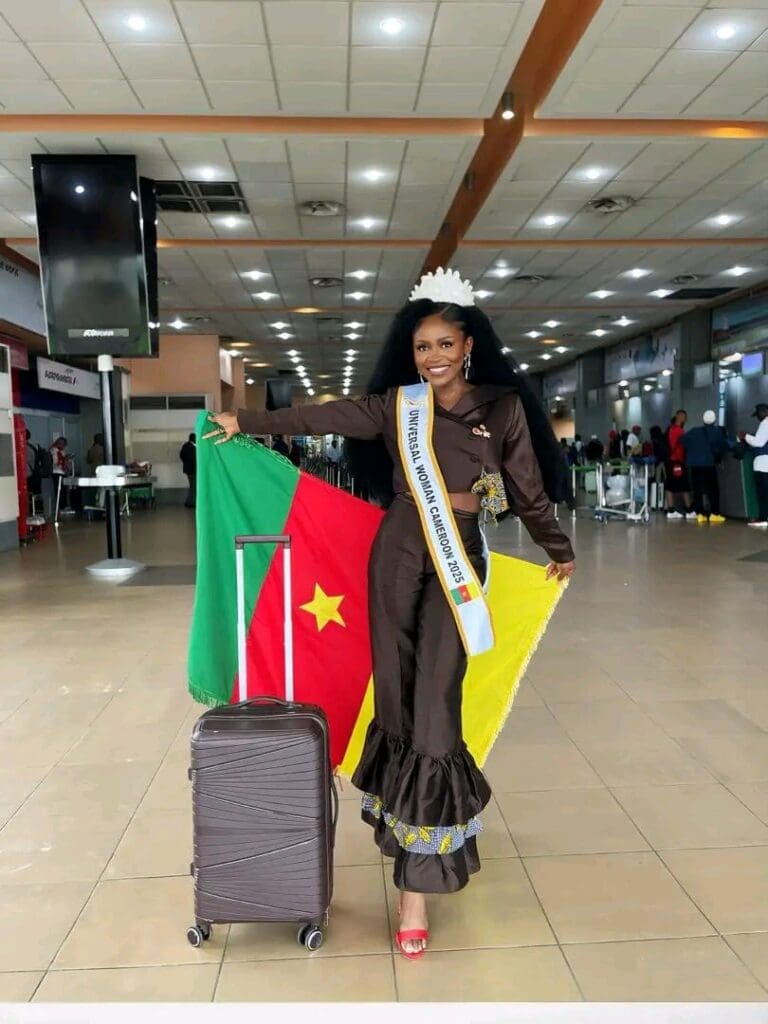 Chia Doreen, Miss Cameroon Universal 2025, s’est envolée pour Jaipur, en Inde, afin de représenter le Cameroun à l’édition 2025 du concours international Universal Woman.