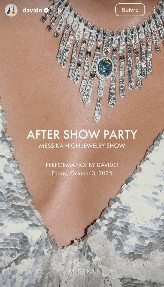 Davido enflamme l’After Show Messika à Paris : quand l’Afrobeat rencontre le luxe