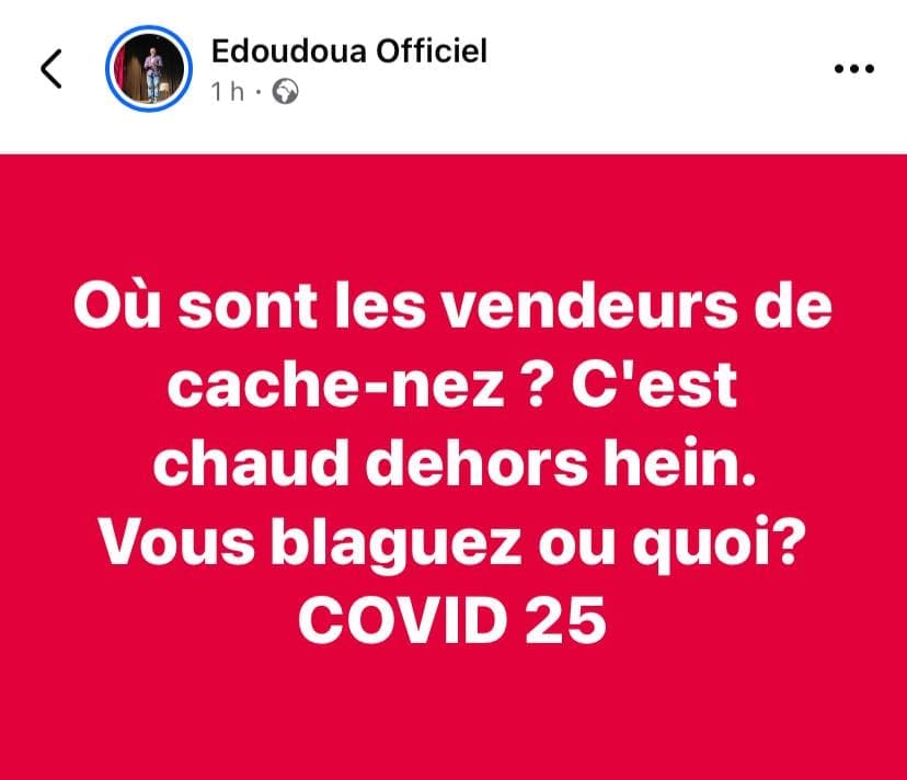 Le sujet a également été évoqué par certaines personnalités publiques, dont l’humoriste Edoudoua Non Glacé, qui a publié un