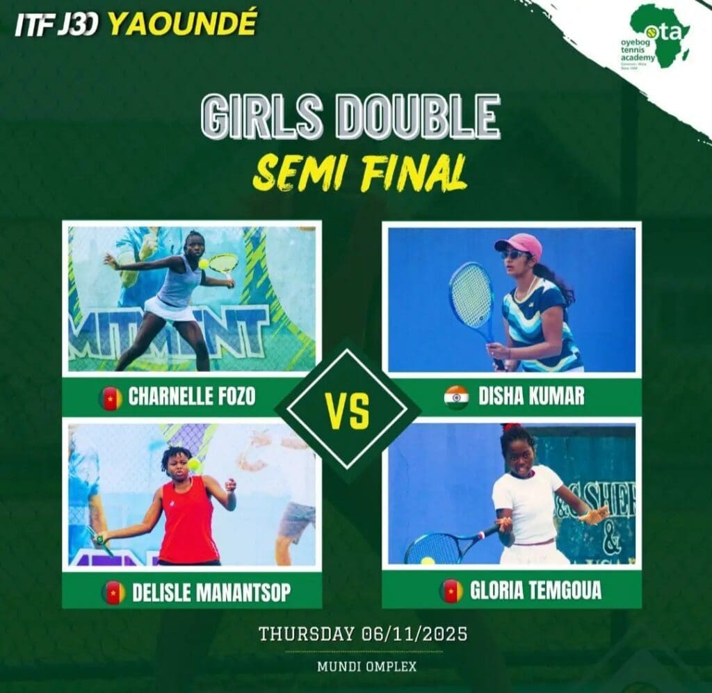 Gloria Temgoua et Disha Kumar qualifiée pour la finale double de l'ITF J30 de Yaoundé