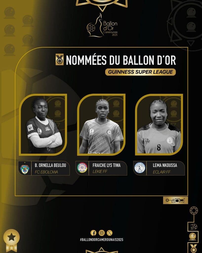 Le Ballon d’Or camerounais 2025 met en lumière les meilleurs joueurs, joueuses et acteurs du football national pour la saison 