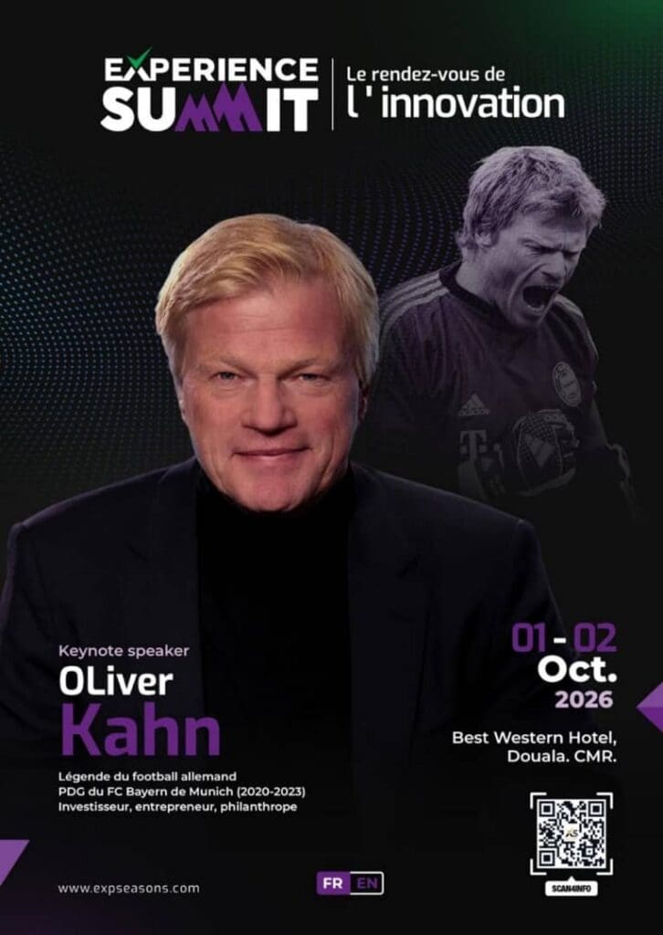 EXPSummit 2026, la légende du football Oliver Kahn à Douala pour inspirer les décideurs camerounais
